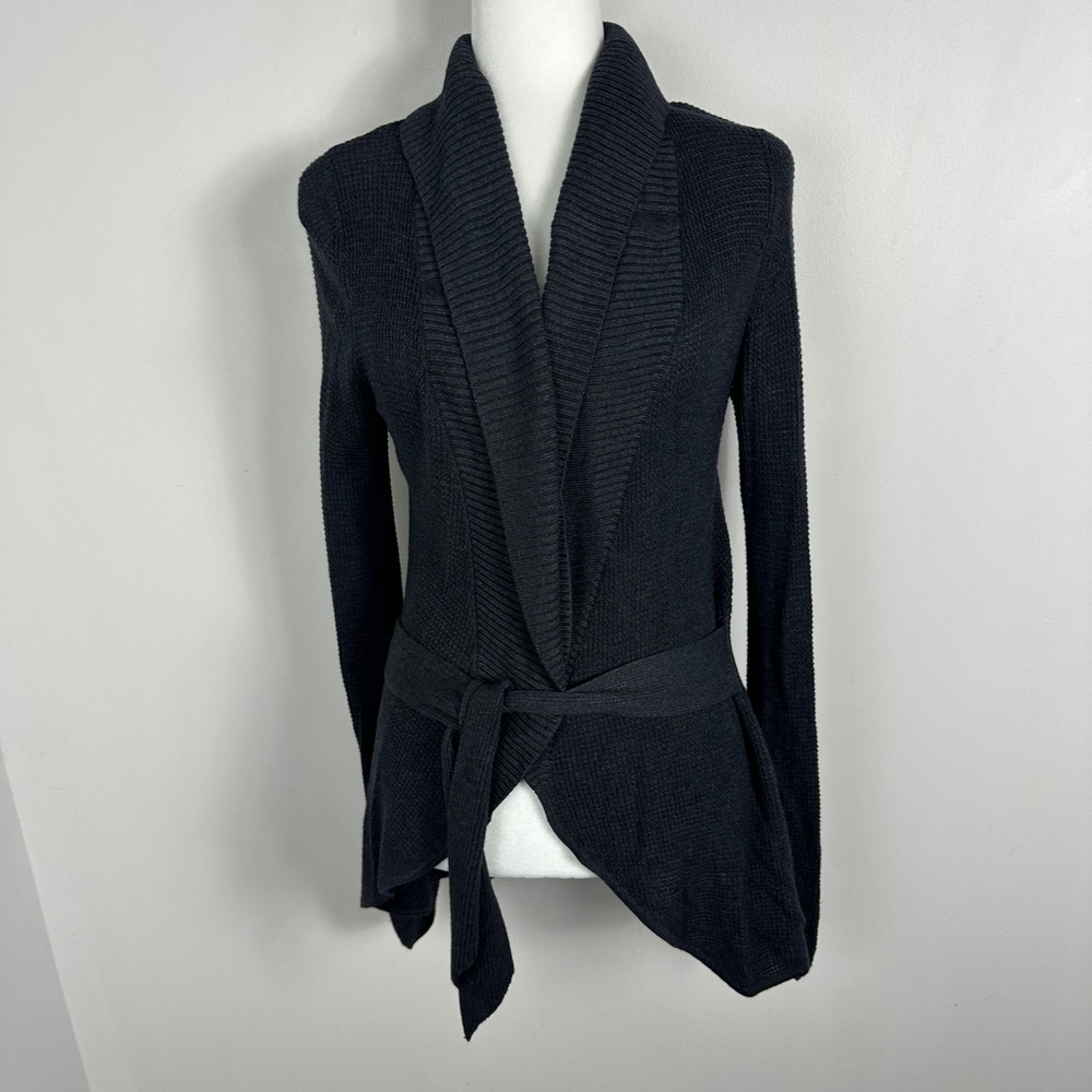 Lululemon Dance Pulse Wrap Cashmere Blend Tie Waist Cardigan Sweater Womens Sz 6